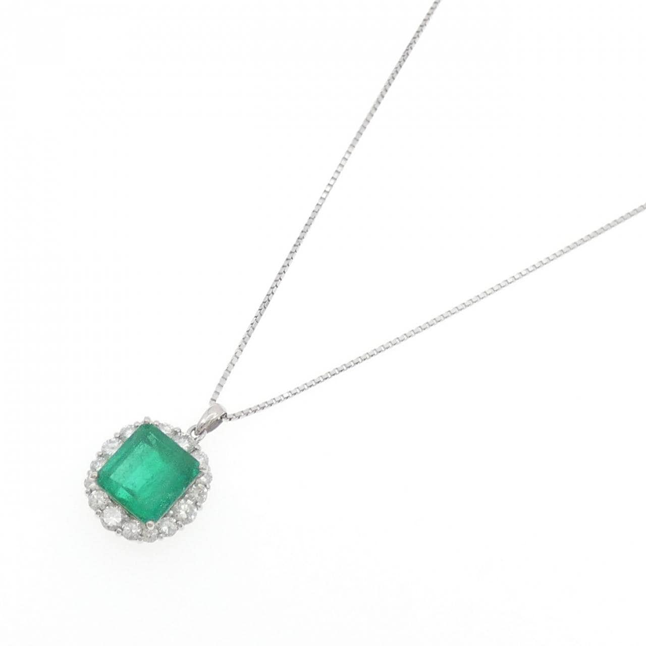 PT900/PT850 エメラルド ネックレス 6.14CT