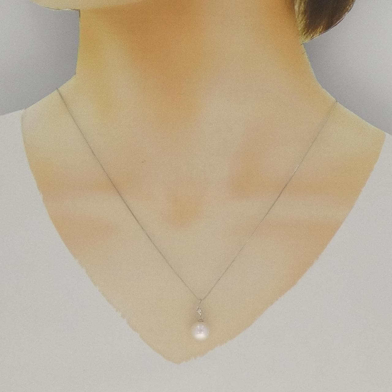 K18WG アコヤパール ネックレス 8.6mm