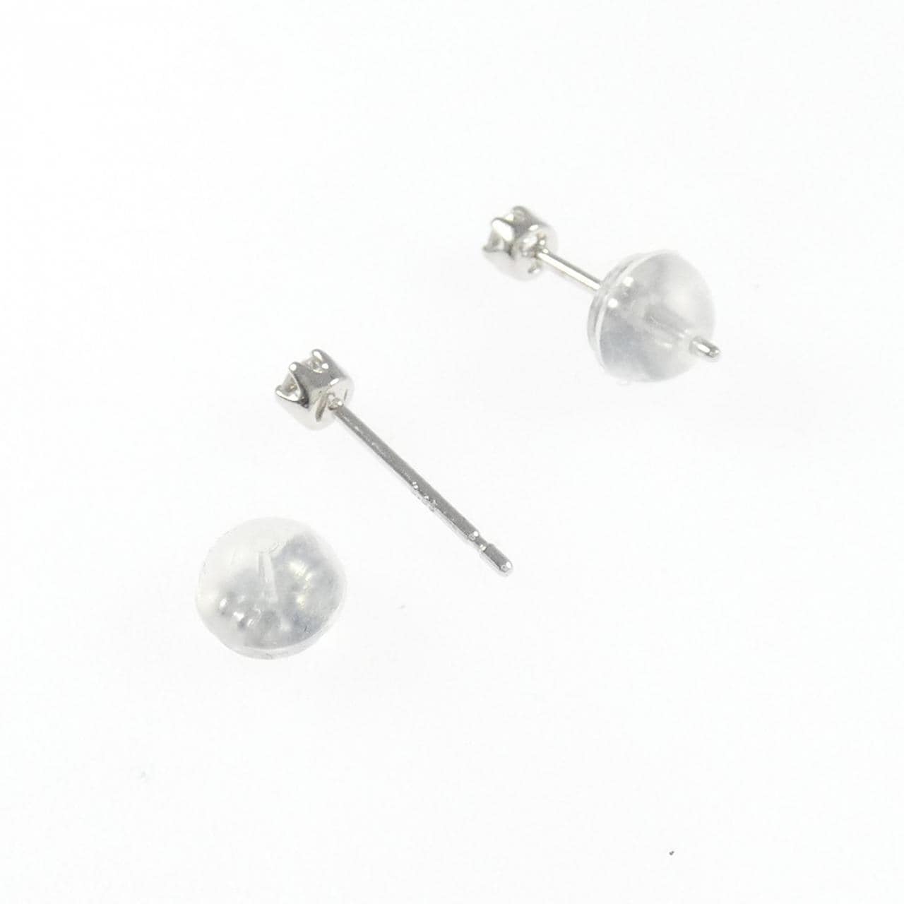 PT900 ソリティア ダイヤモンド ピアス 0.10CT
