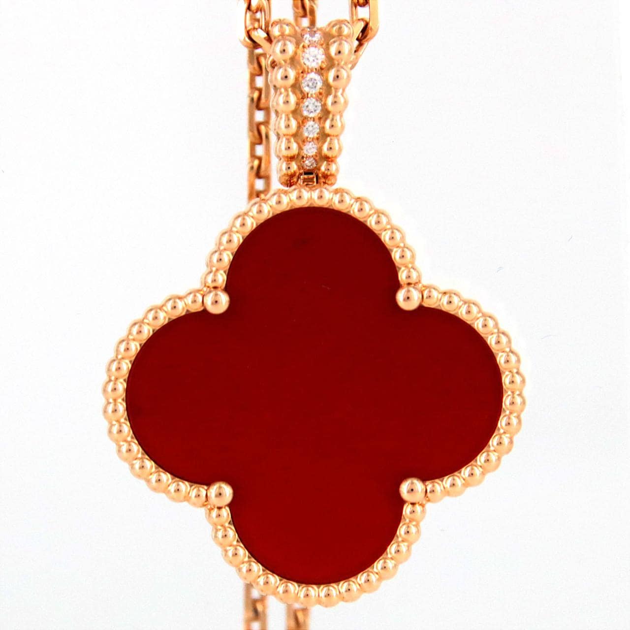 ヴァンクリーフ&アーペル アルハンブラシークレットペンダントウォッチ PG VCARO8ZV00 PG･RG クォーツ