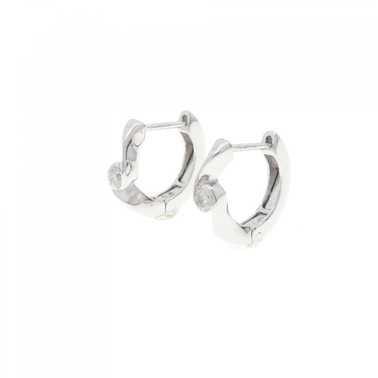 K18WG ダイヤモンド ピアス 0.10CT