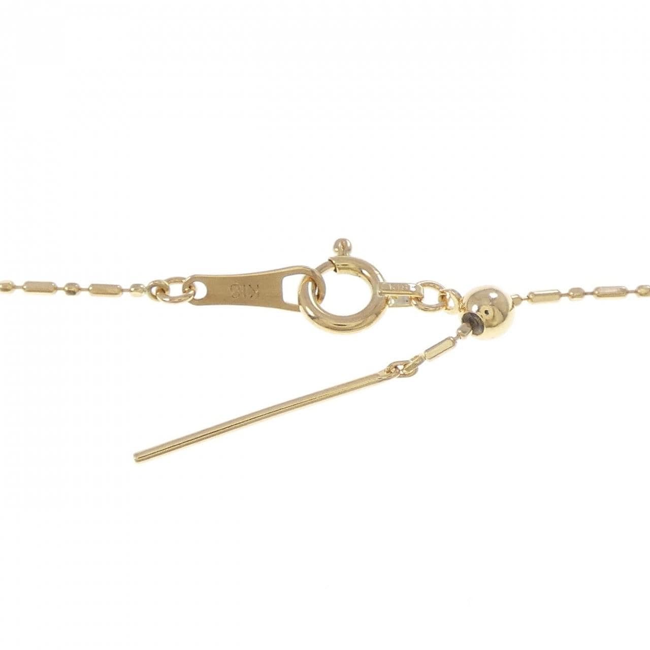 K18YG フラワー ダイヤモンド ネックレス 0.50CT