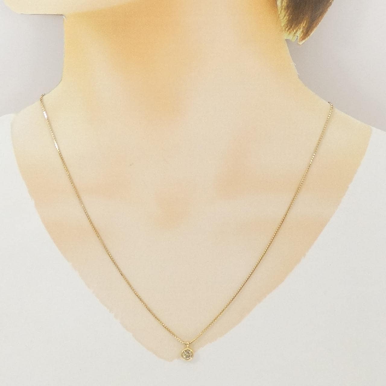 K18YG ダイヤモンド ネックレス 0.31CT