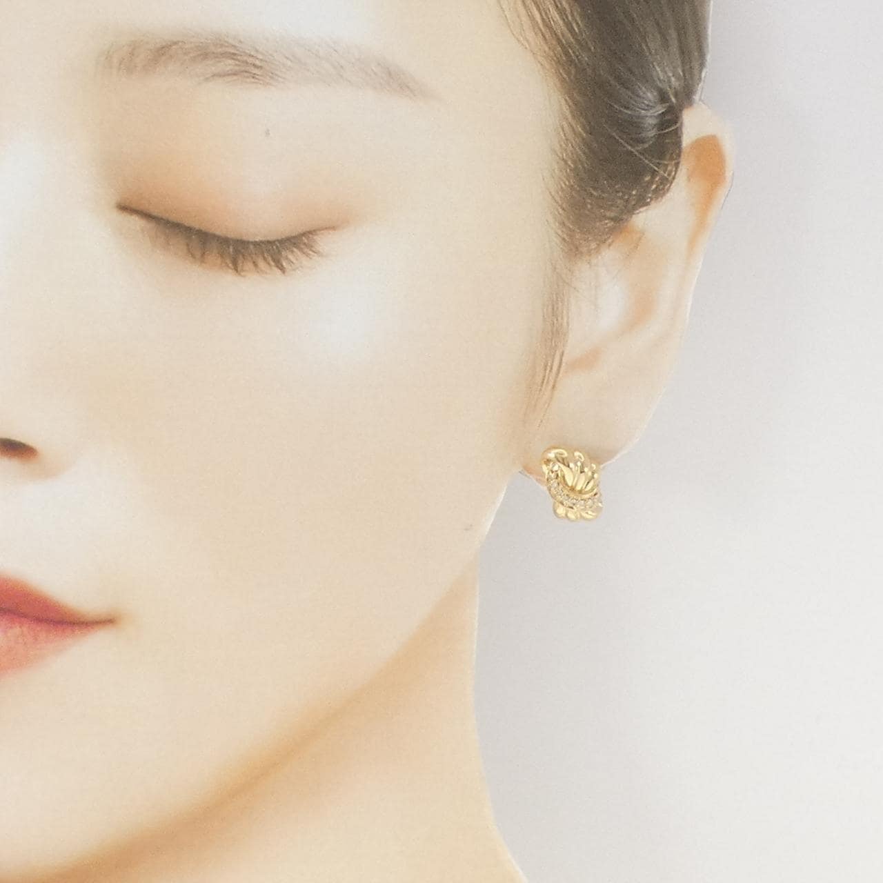 K18YG ダイヤモンド ピアス 0.14CT