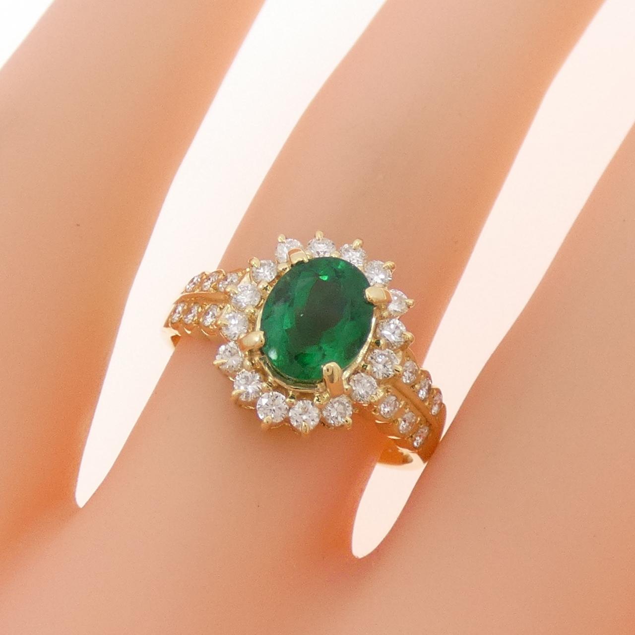 K18YG エメラルド リング 1.20CT