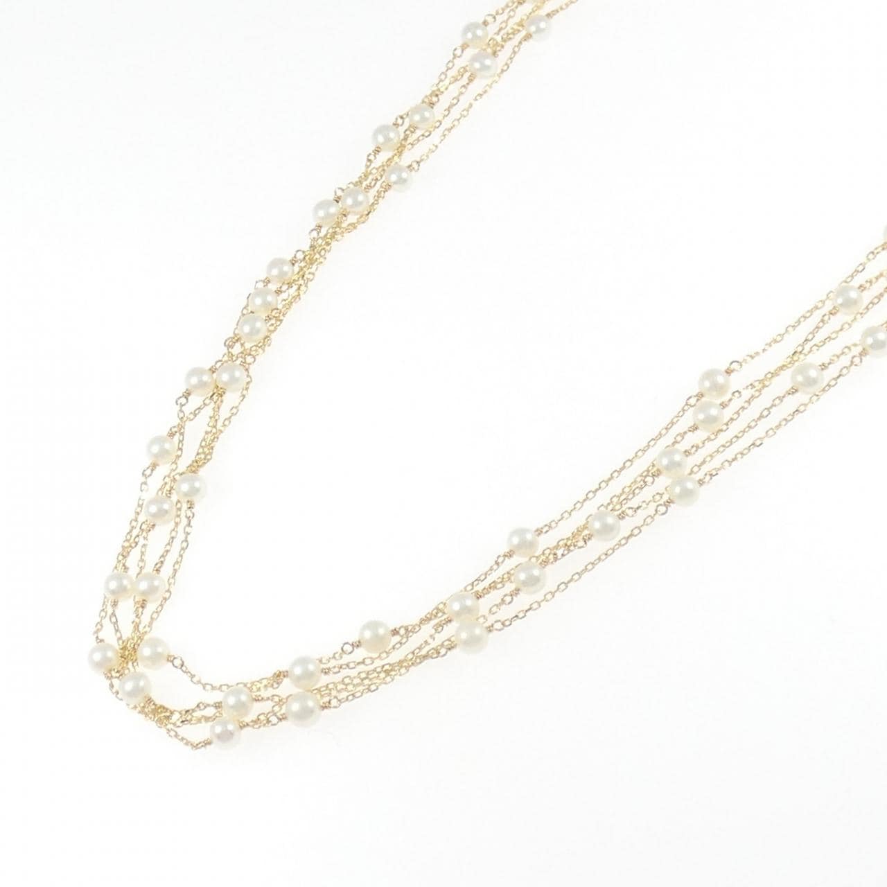 K18YG 淡水パール ネックレス