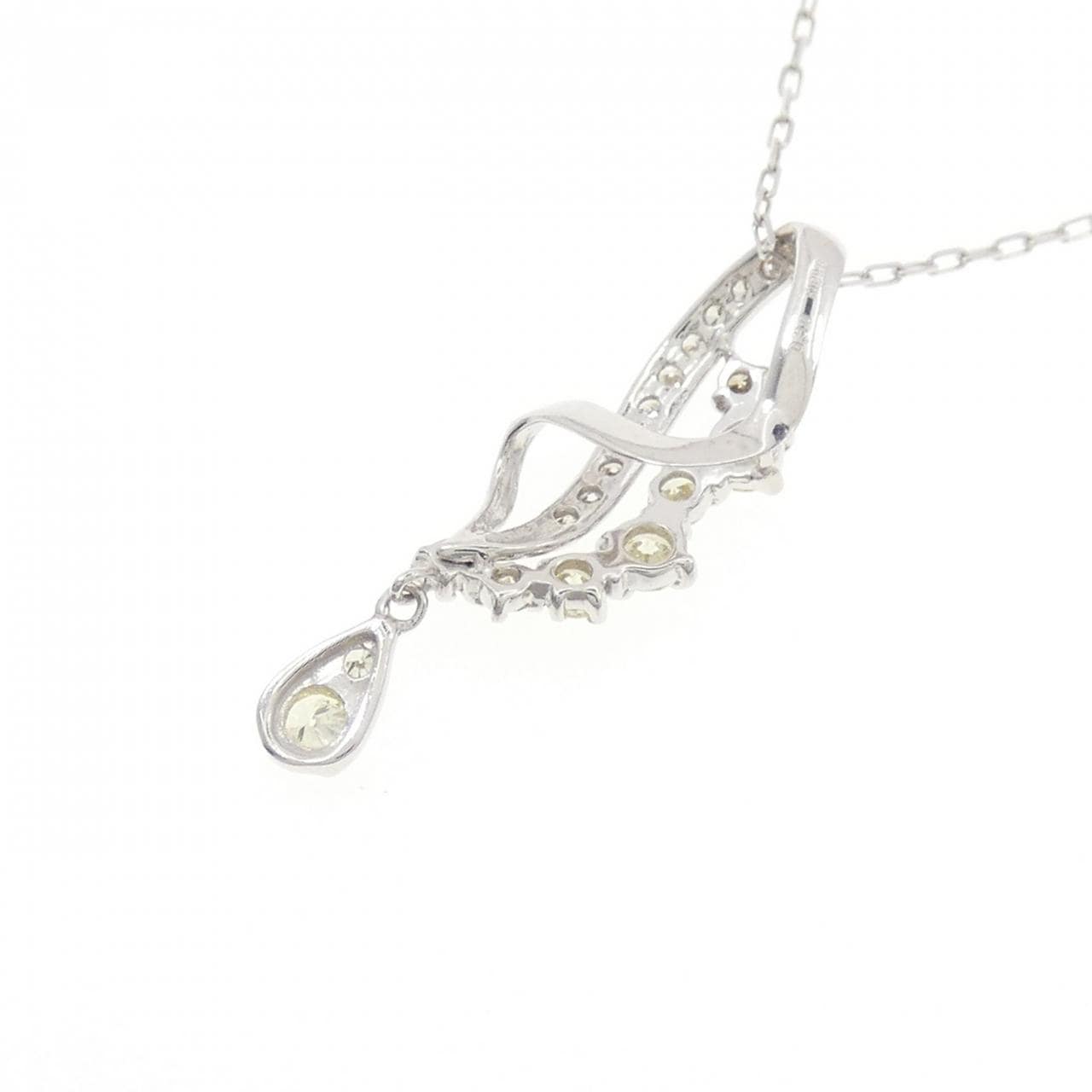 K18WG ダイヤモンド ネックレス 0.30CT