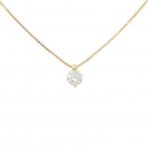 K18YG ソリティア ダイヤモンド ネックレス 0.841CT