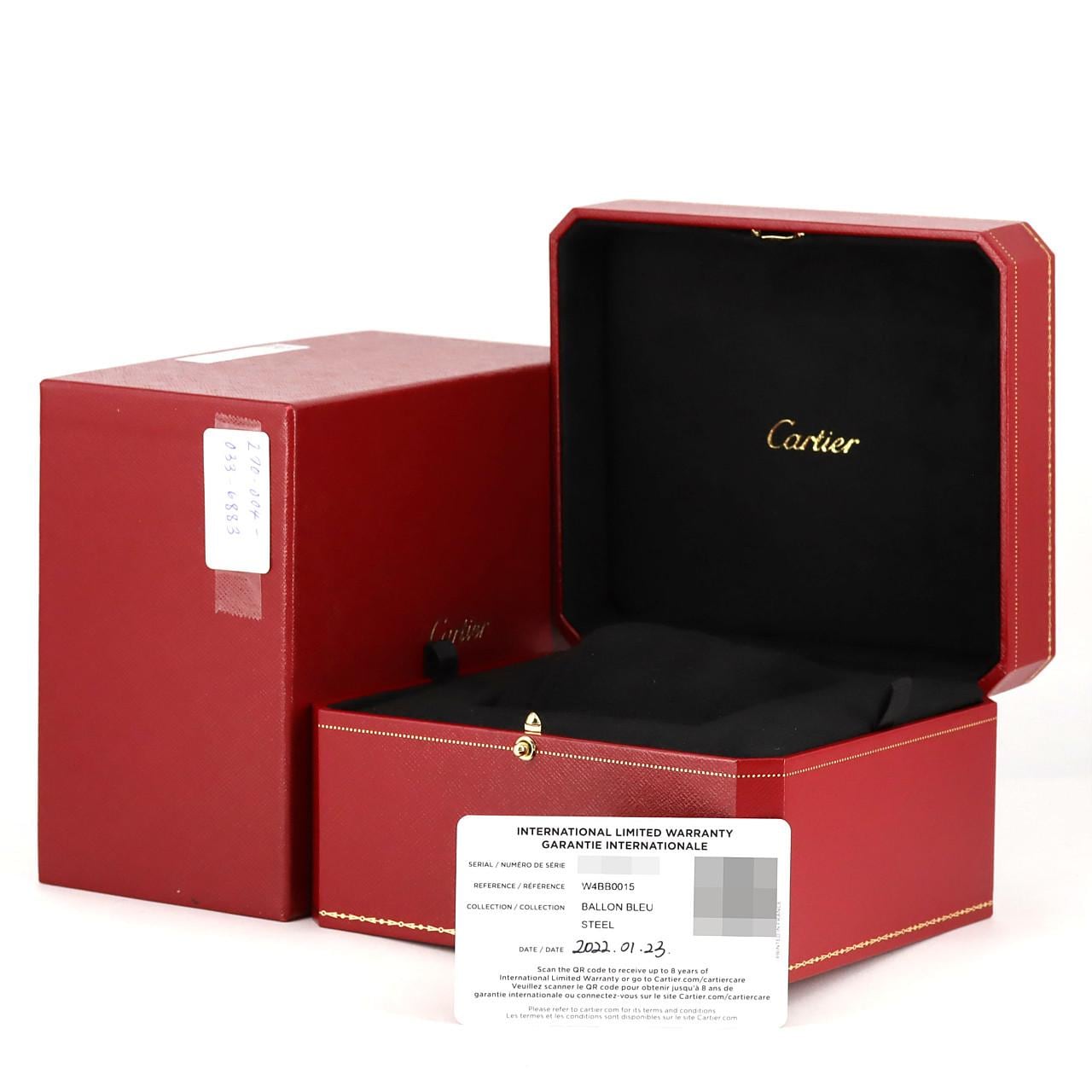 Cartier Ballon 藍色 SM/D W4BB0015 SS石英