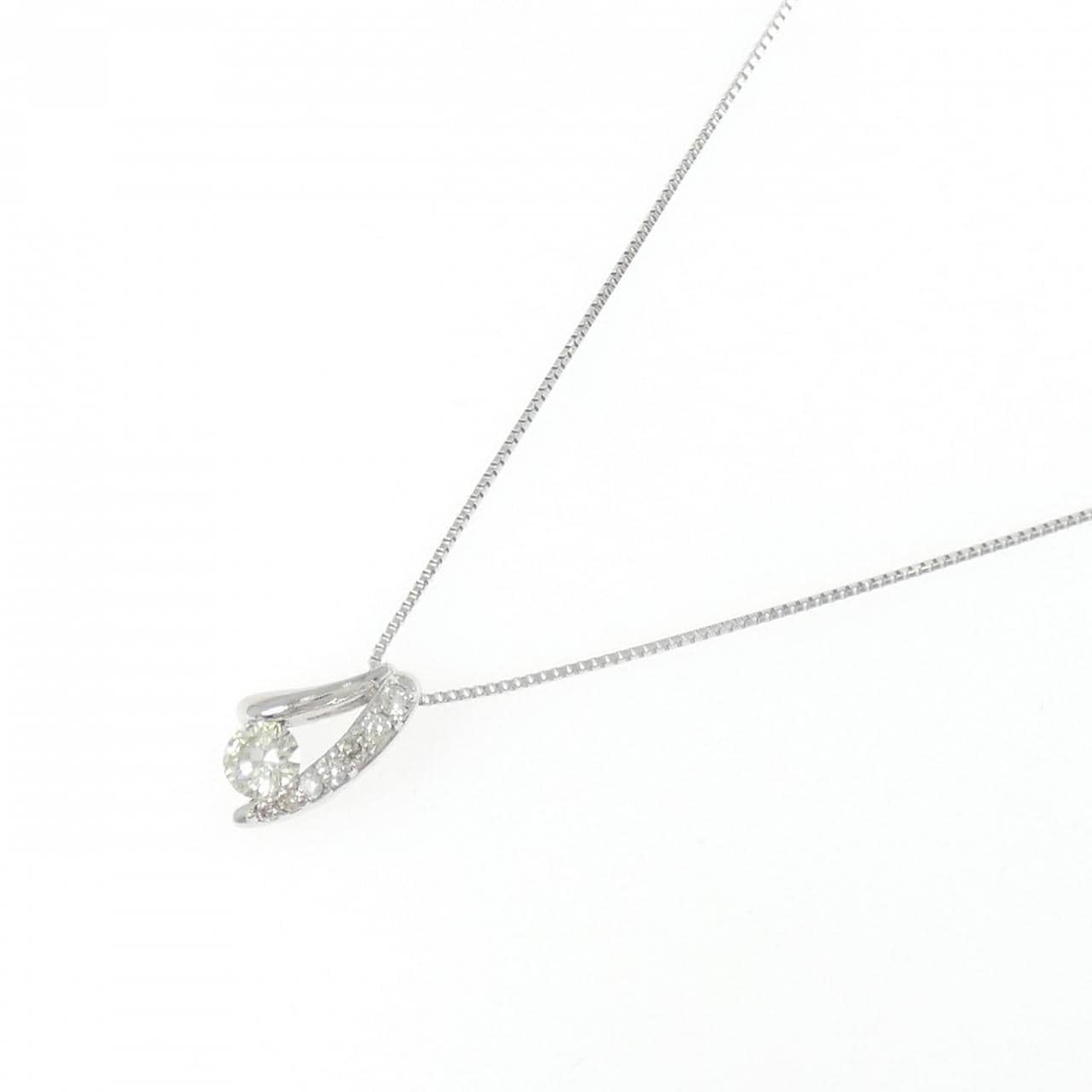 K18WG ダイヤモンド ネックレス 0.184CT