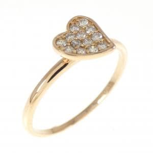 K18PG ハート ダイヤモンド リング 0.13CT
