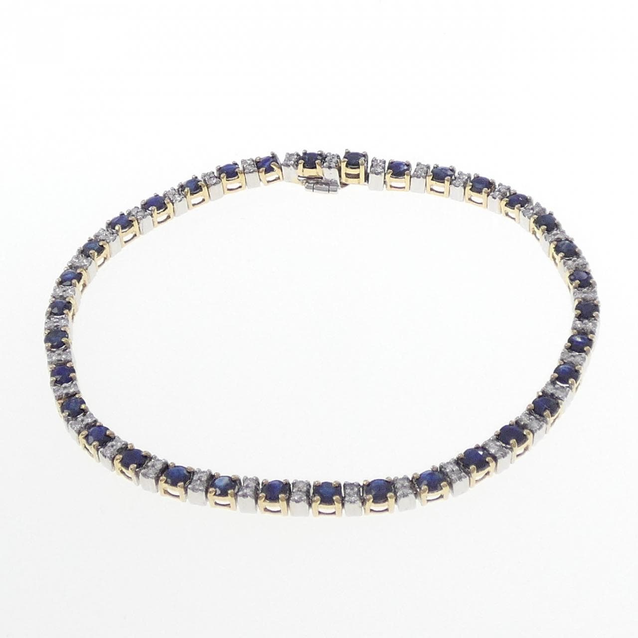 750YG/750WG サファイヤ ブレスレット 4.45CT