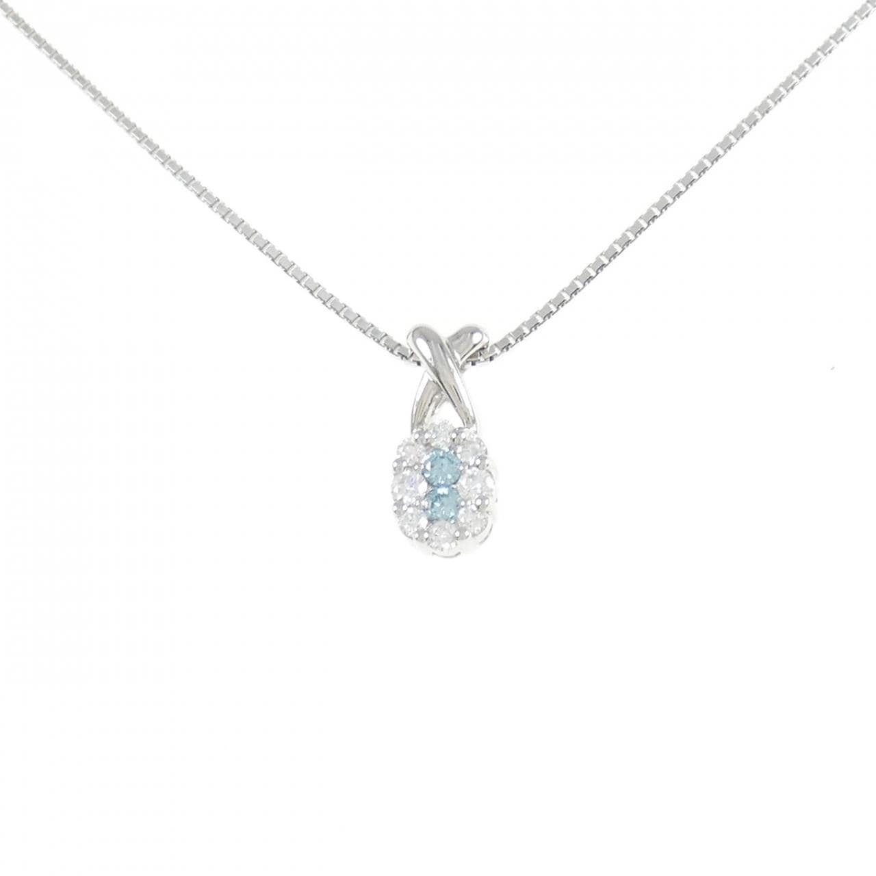 K18WG ダイヤモンド ネックレス 0.11CT