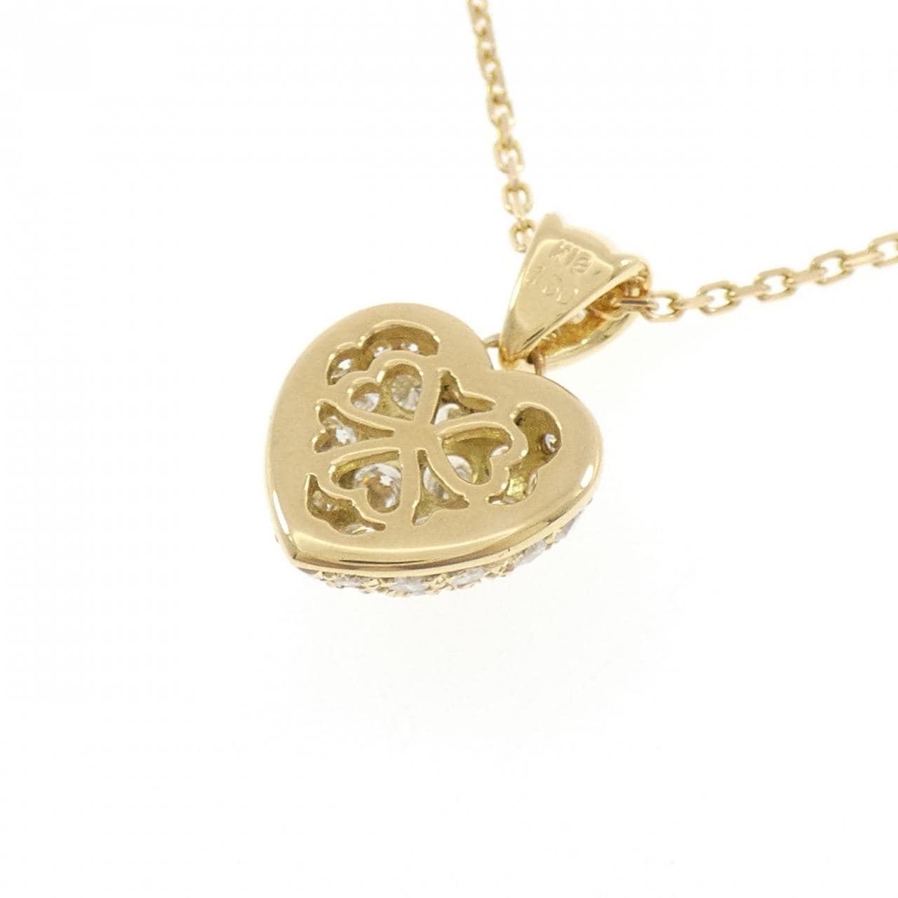 K18YG ハート ダイヤモンド ネックレス 1.50CT