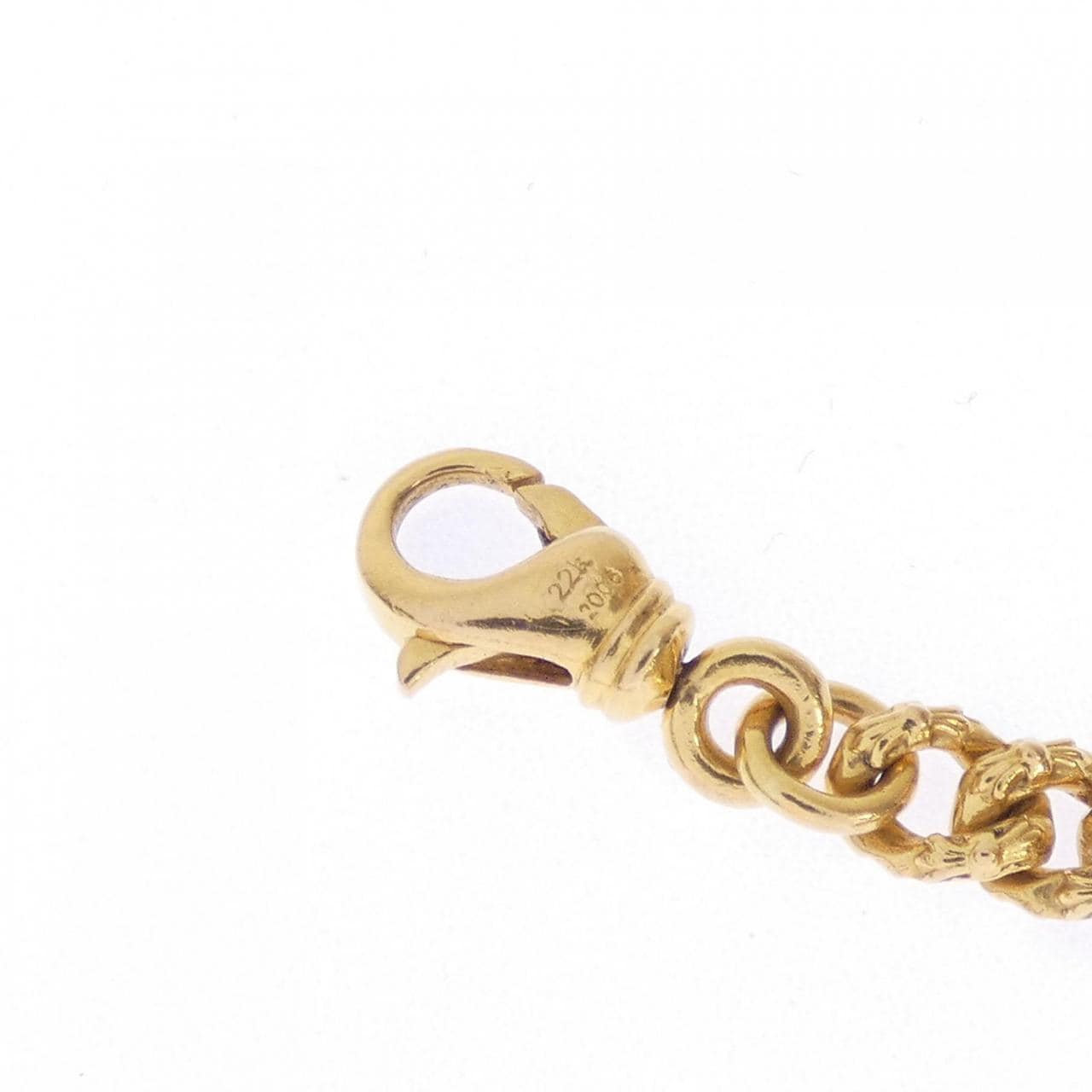 クロムハーツ CHROME HEARTS XTRA FNCY MINI ＃8 L37 GLD CLOSE LOBSTER 200176430GLDL37B69 BRACELET