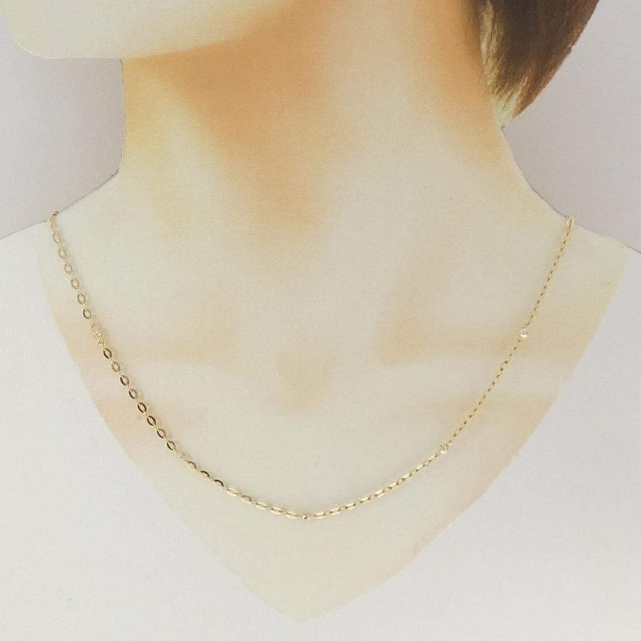 K14YG キュービック ネックレス