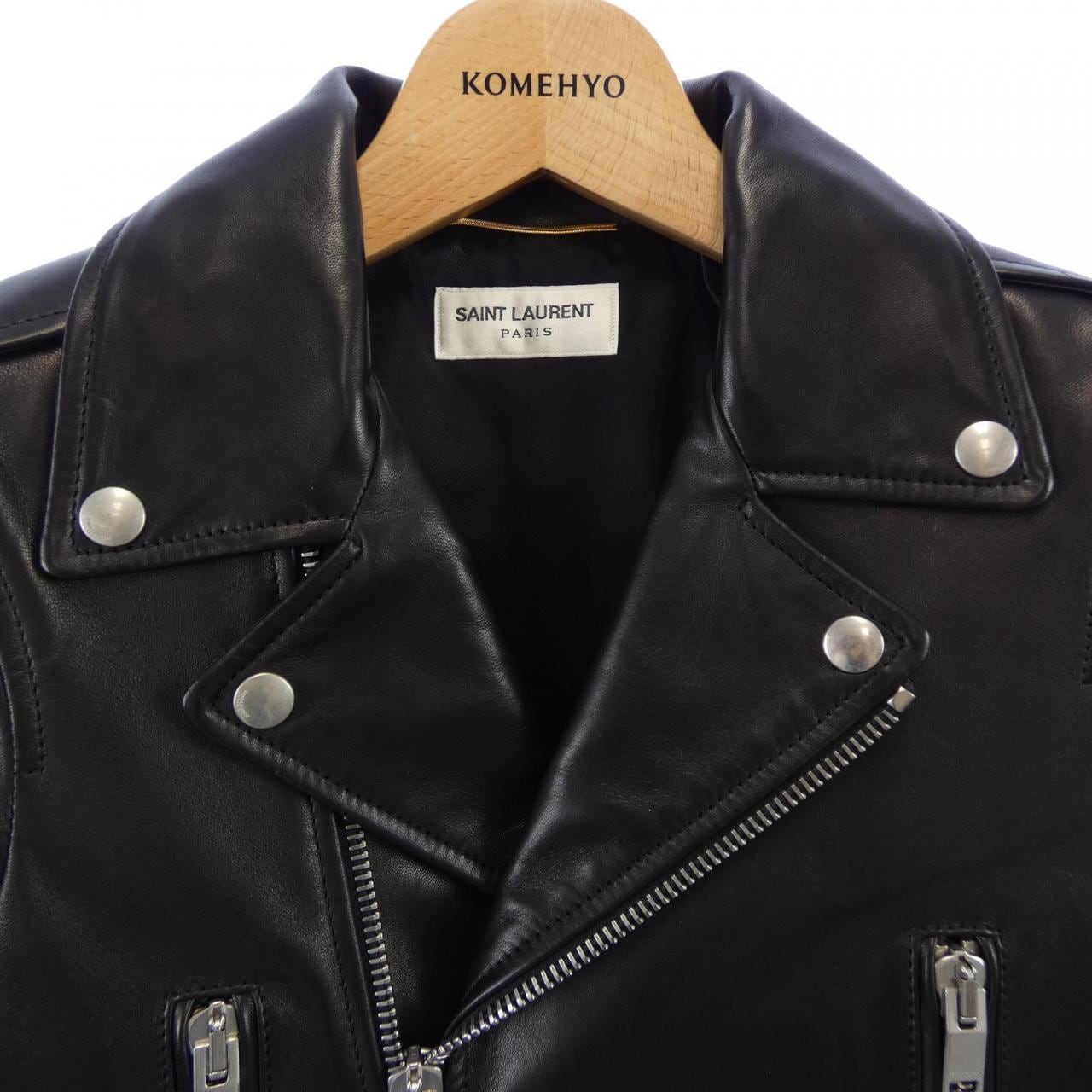 サンローラン SAINT LAURENT クラシックモーターサイクル 397287 Y5YA2 レザーライダースジャケット