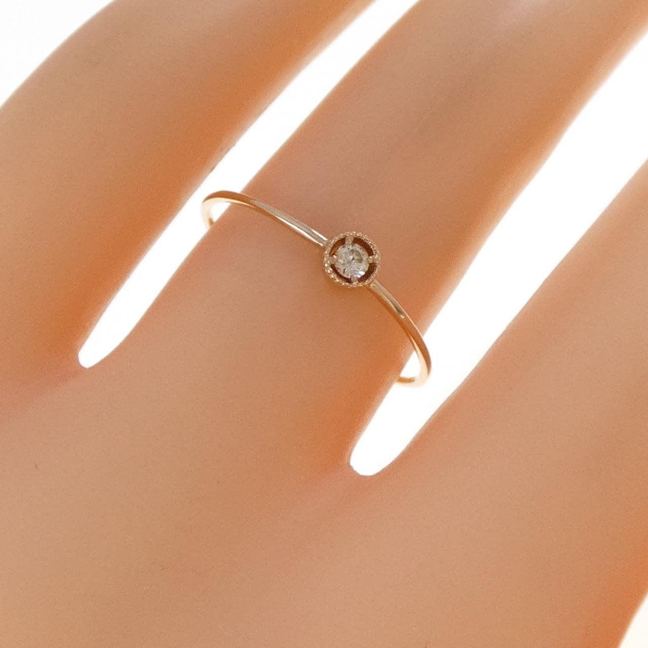 K18PG ダイヤモンド リング 0.03CT