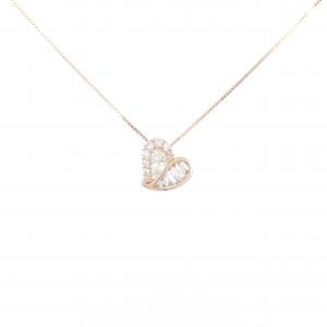 585PG/K10PG ハート ダイヤモンド ネックレス 0.29CT