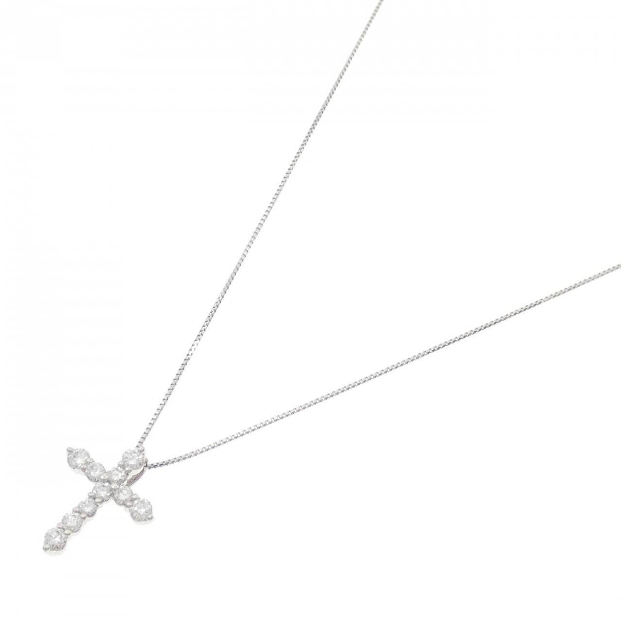 PT900/PT850 クロス ダイヤモンド ネックレス 0.31CT