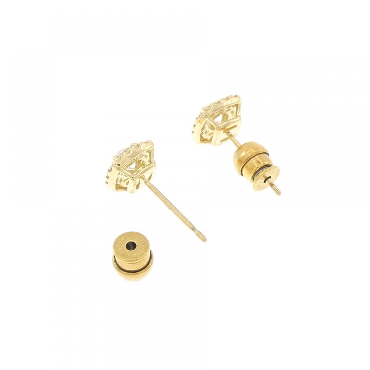 【リメイク】K18YG/ST ダイヤモンド ピアス 0.308CT 0.314CT H VS1-2 VG-G