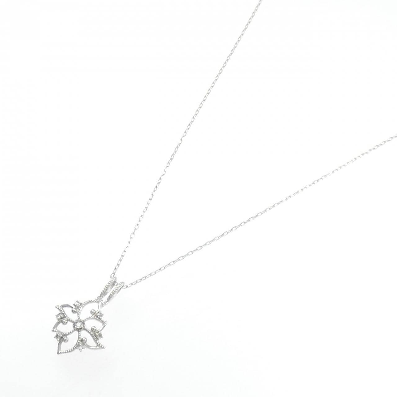 K18WG ダイヤモンド ネックレス 0.05CT