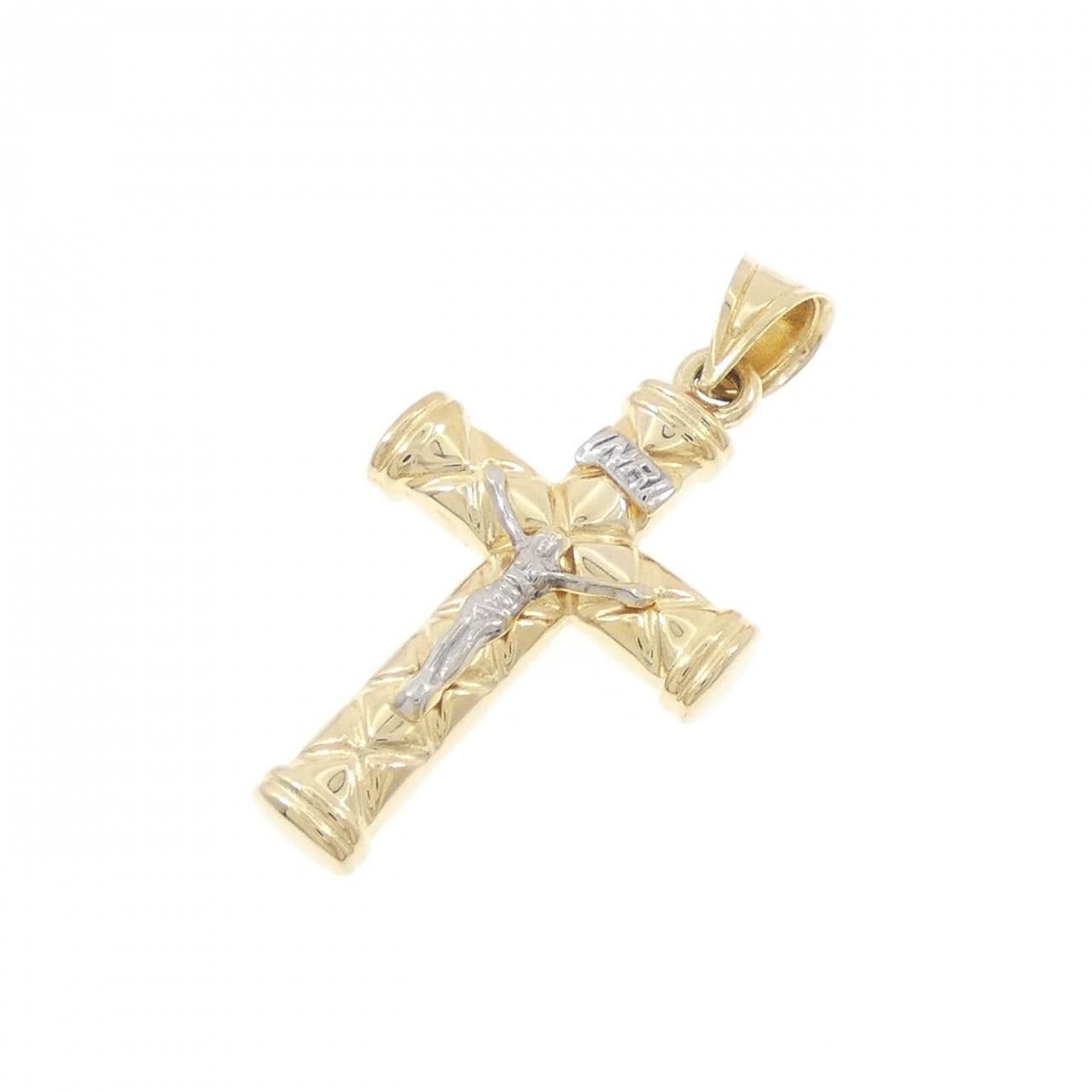 K18YG/K18WG クロス ペンダント