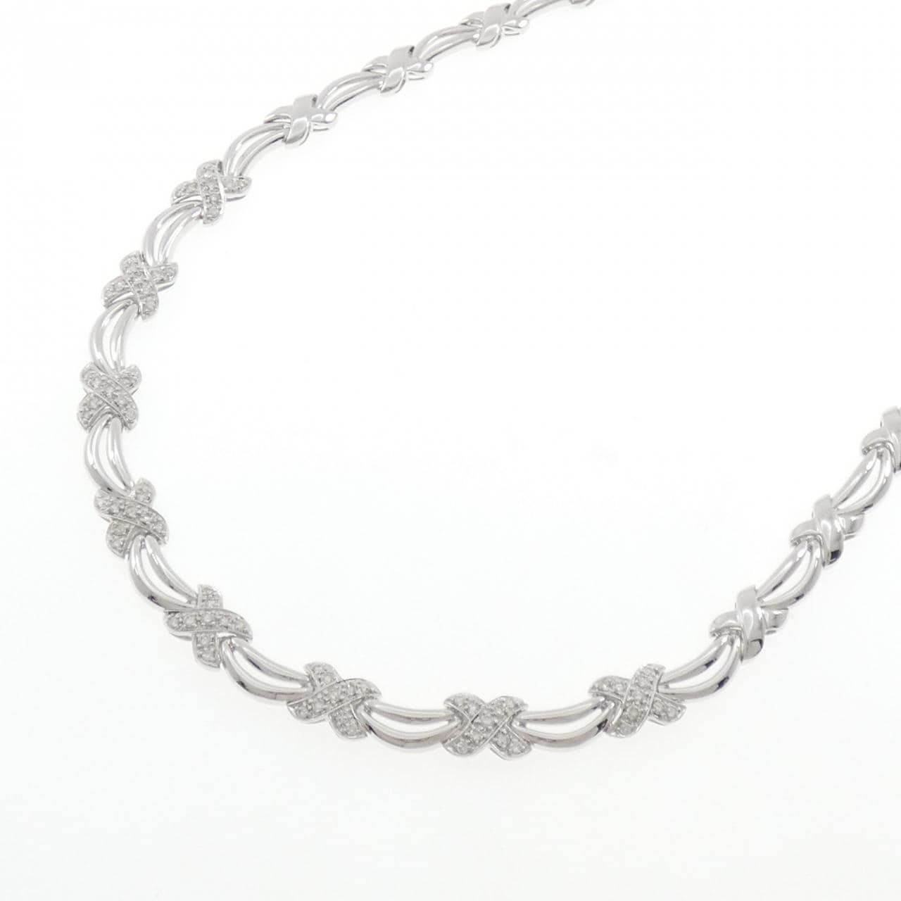 K18WG ダイヤモンド ネックレス 1.52CT