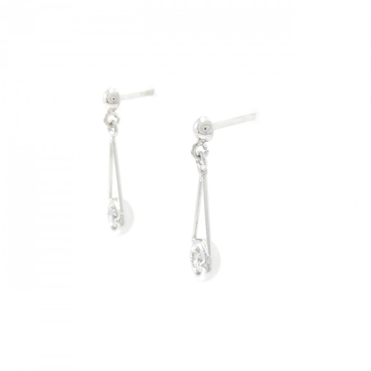 PT900 ダイヤモンド ピアス 0.10CT