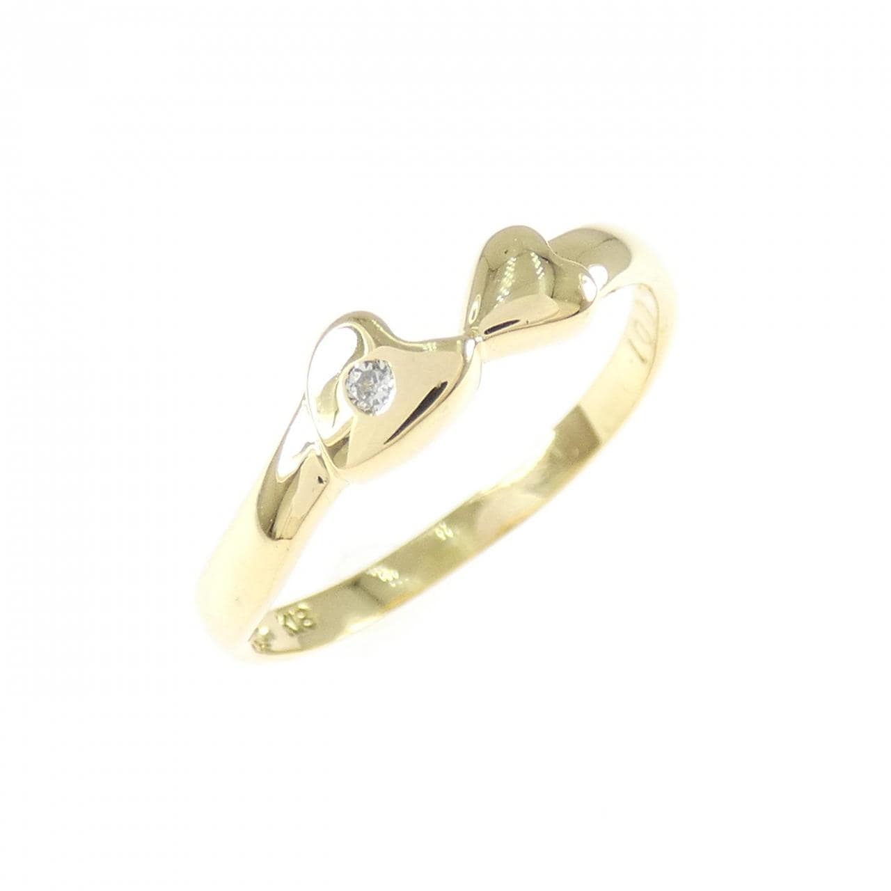 K18YG ダイヤモンド ピンキーリング 0.01CT