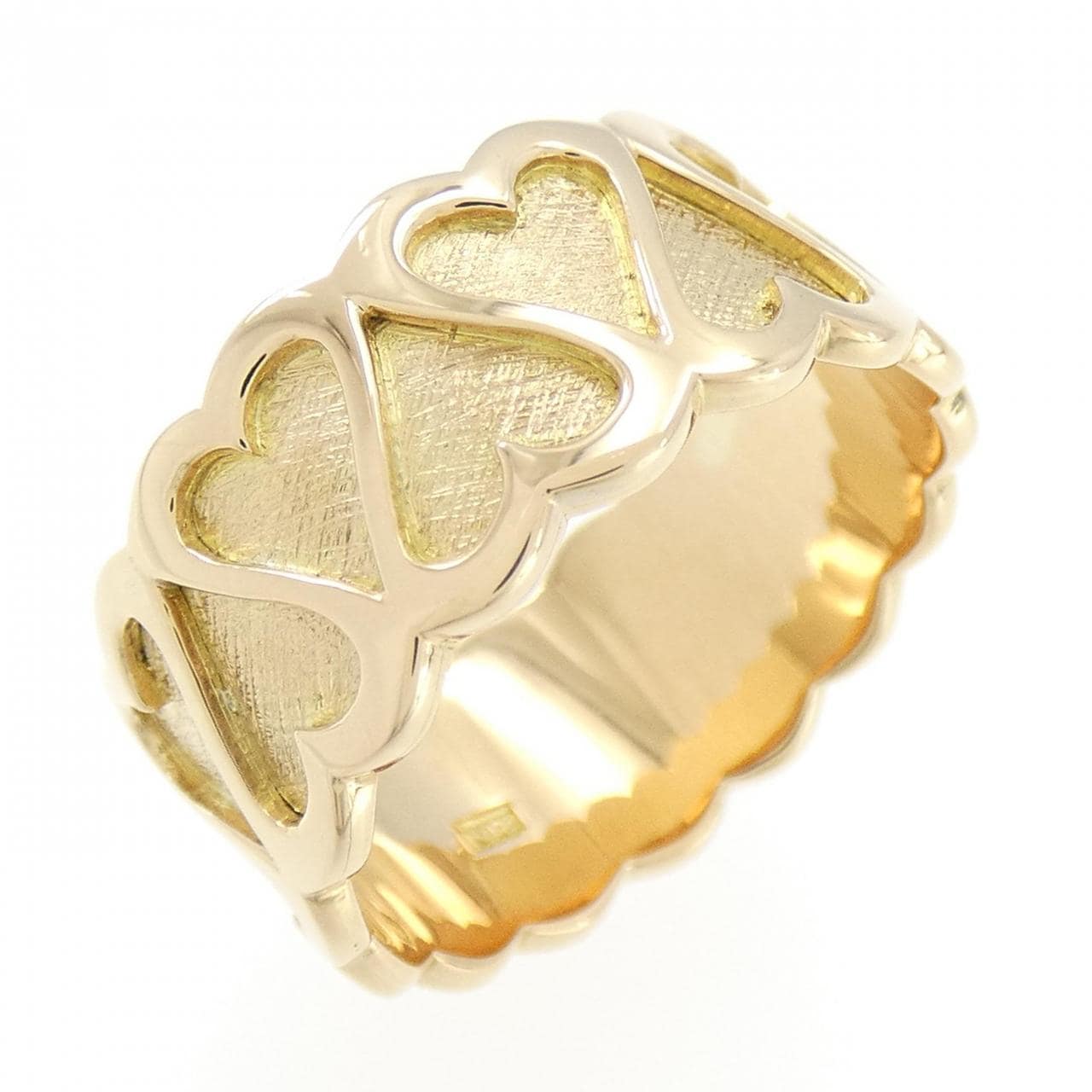 K18YG heart ring