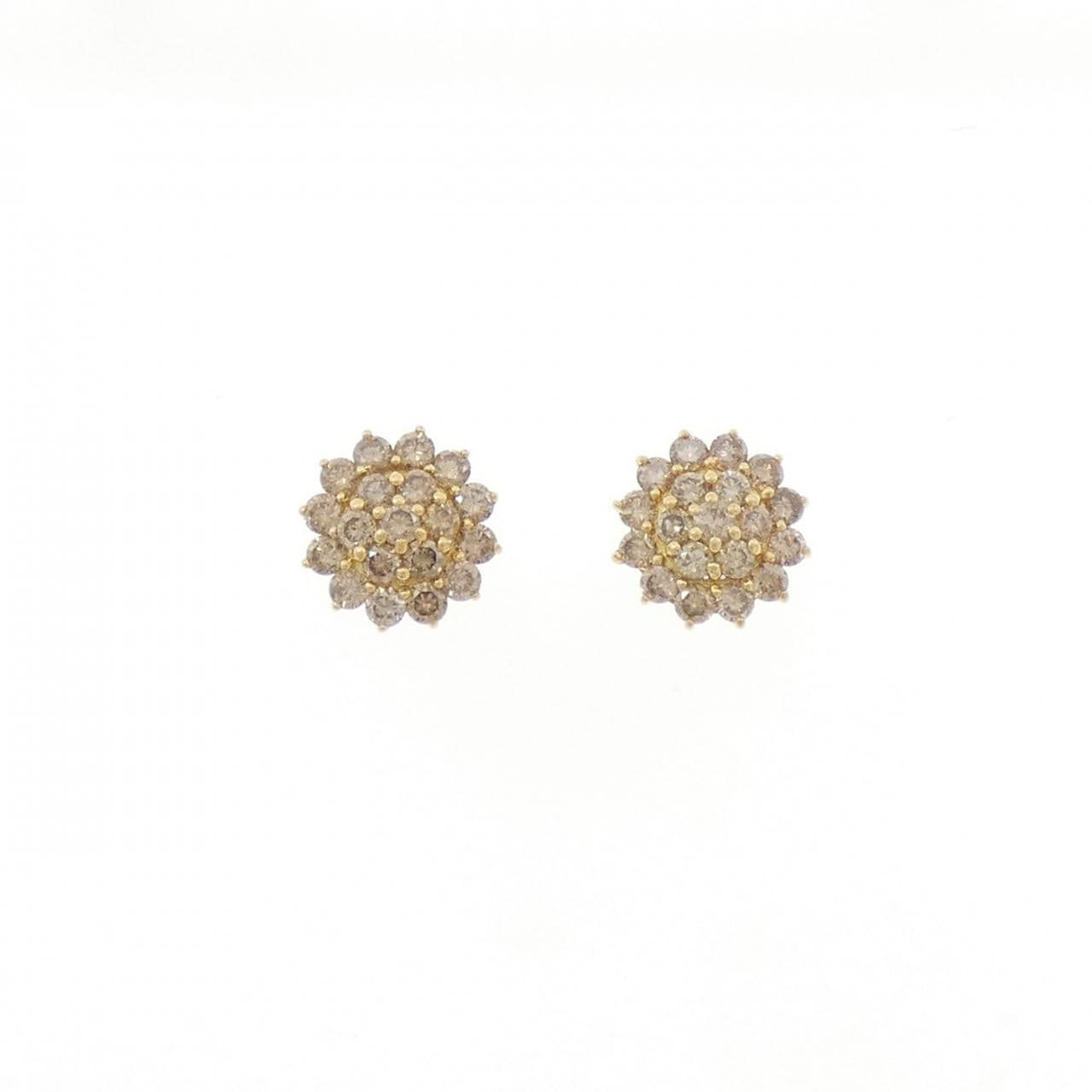 K18YG ダイヤモンド ピアス 1.00CT