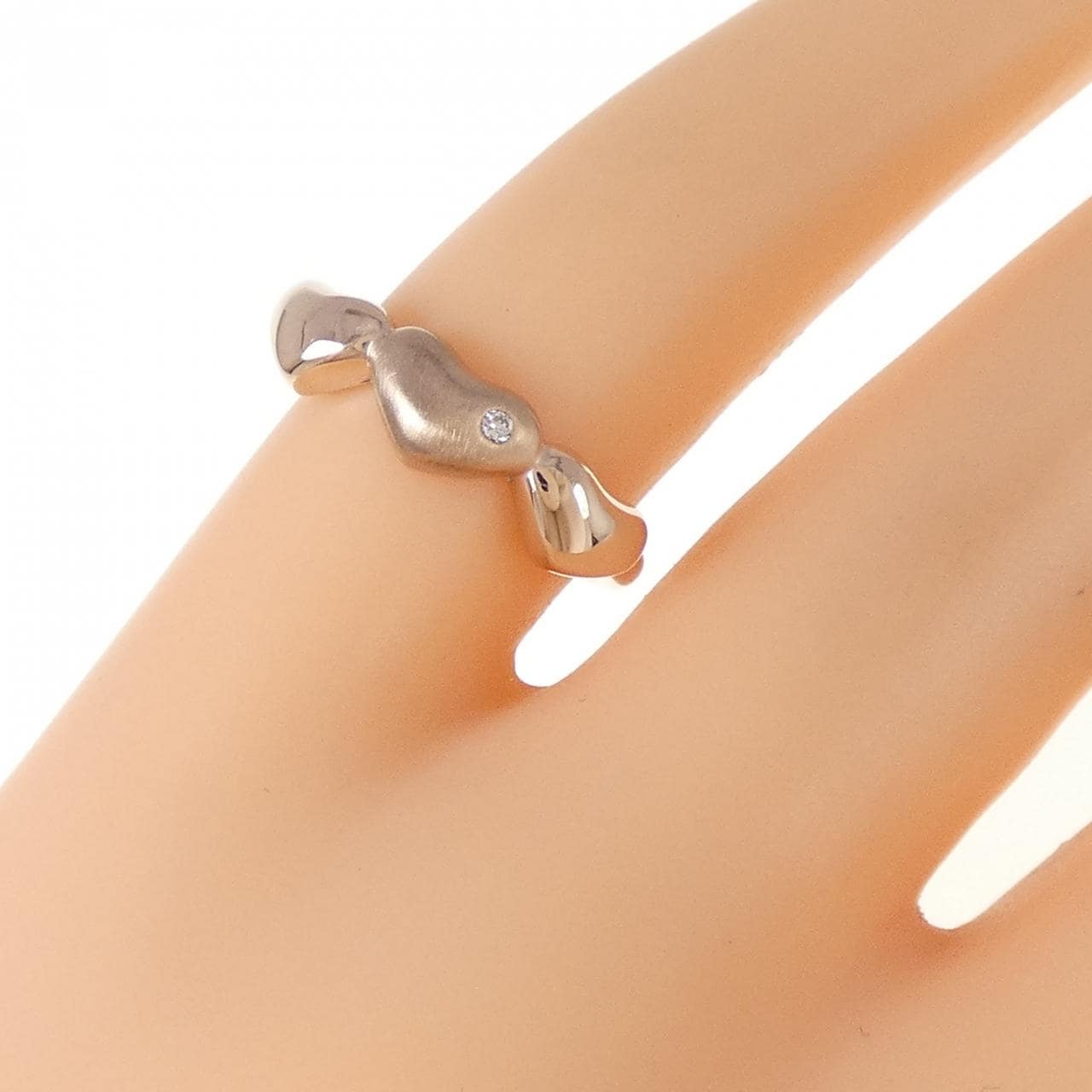 K10PG 心形钻石戒指 0.01CT