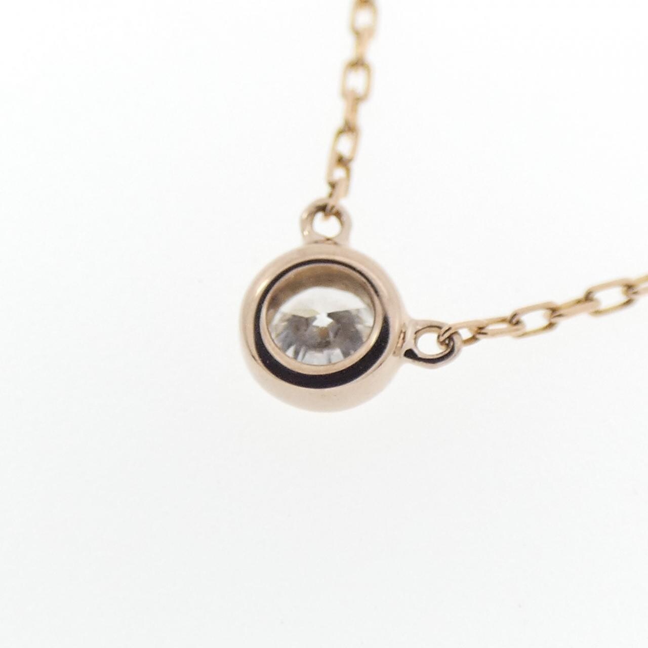 K18PG ソリティア ダイヤモンド ネックレス 0.10CT
