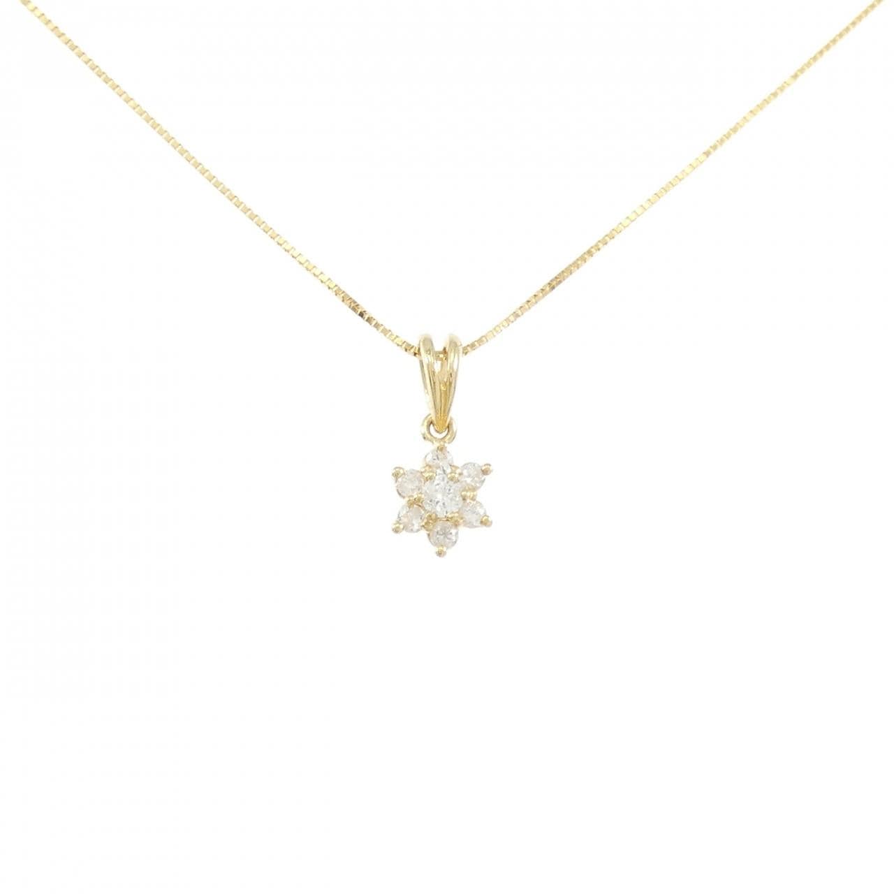 K18YG/750YG ダイヤモンド ネックレス