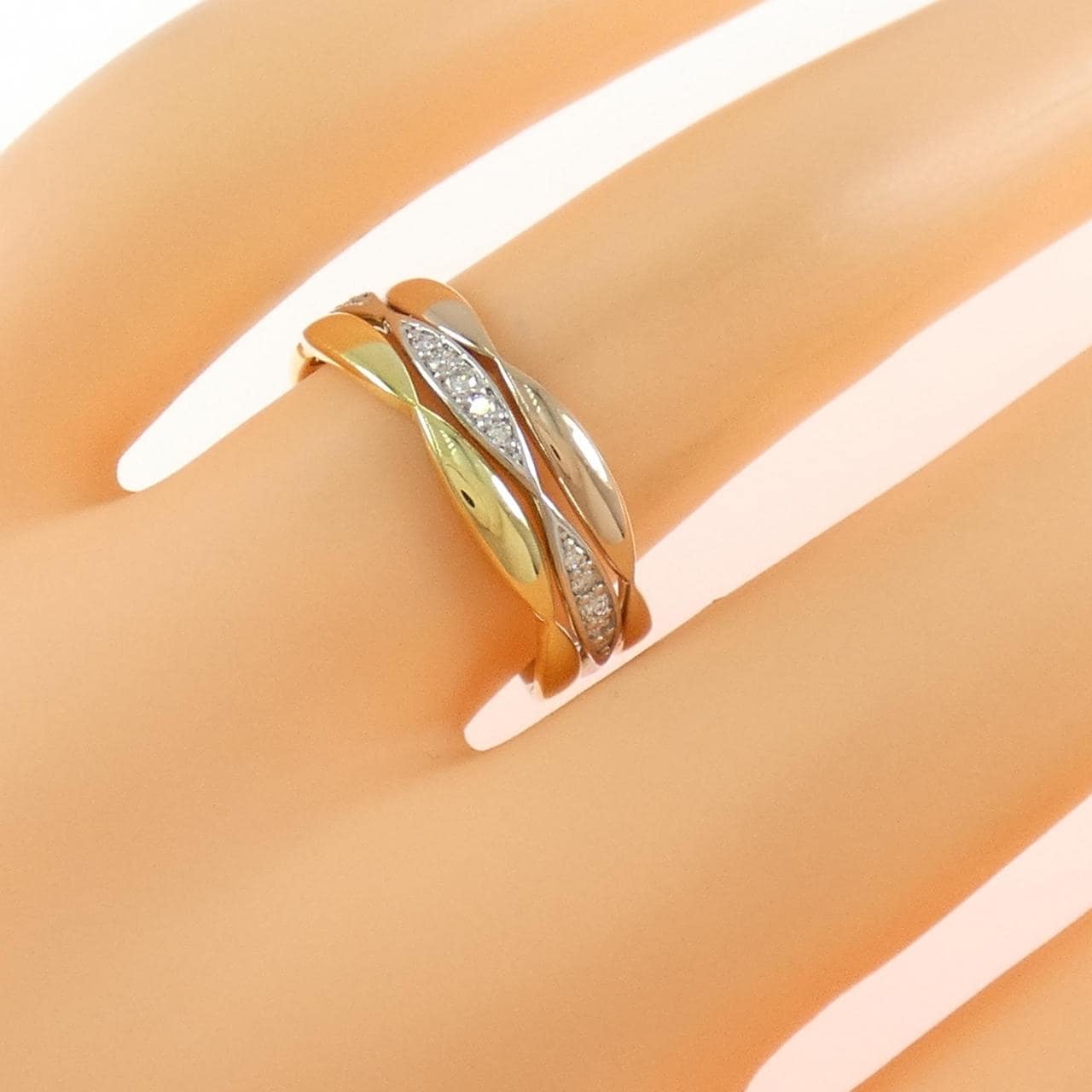 K18/K18PG/PT900 ダイヤモンド リング 0.11CT