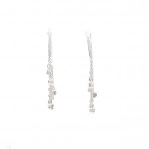 K18WG ダイヤモンド ピアス 0.14CT