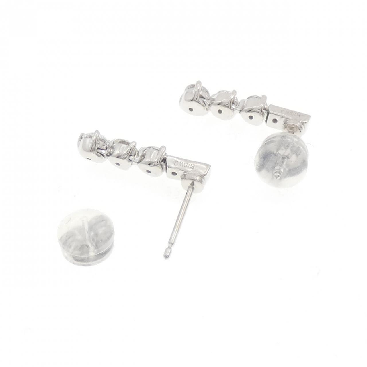 K18WG ダイヤモンド ピアス 0.64CT