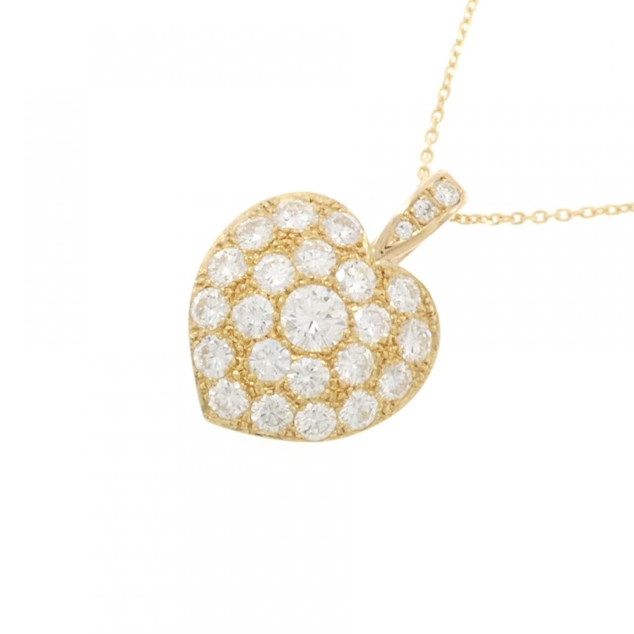 K18YG ハート ダイヤモンド ネックレス 4.00CT