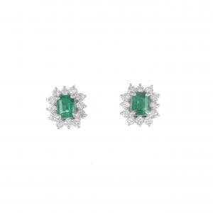 PT エメラルド ピアス 0.771CT