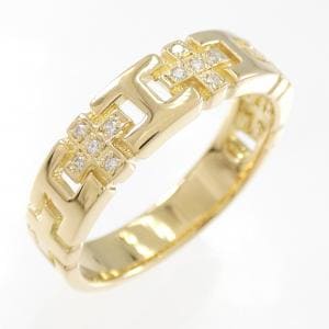 K18YG クロス ダイヤモンド リング 0.09CT