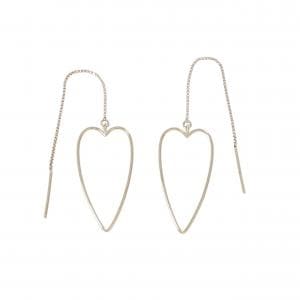 K18YG ハート ピアス