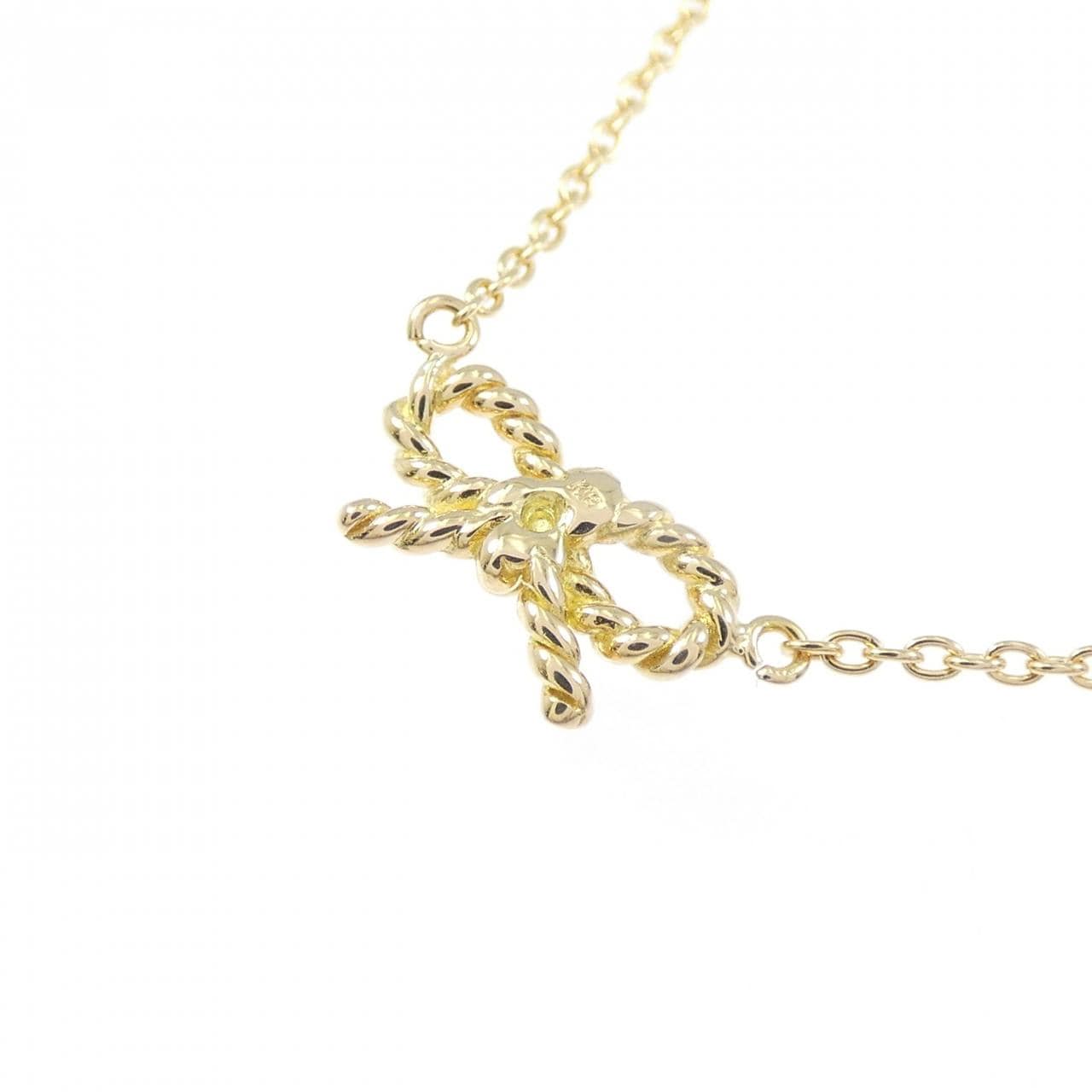 K18YG リボン ネックレス