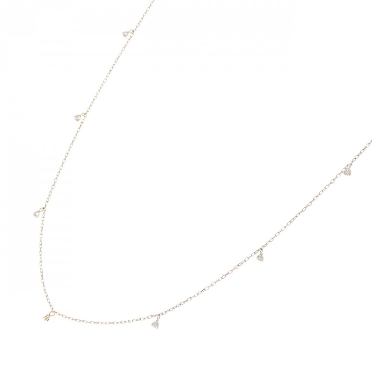K18YG ダイヤモンド ネックレス 0.12CT