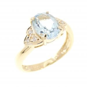 K18YG アクアマリン リング 1.15CT