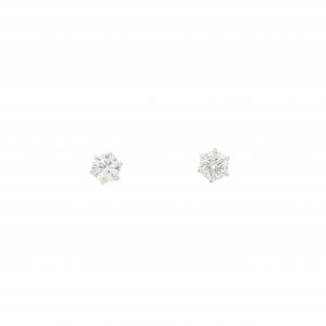 PT900 ソリティア ダイヤモンド ピアス 0.20CT