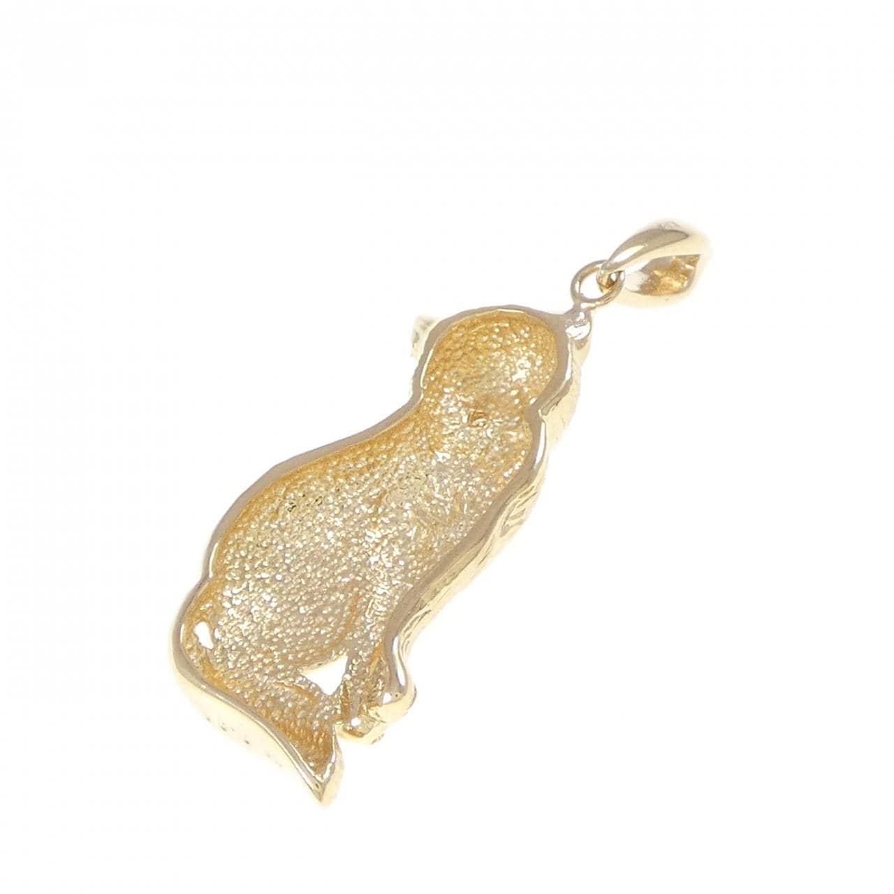 K18YG キャット ダイヤモンド ペンダント 0.01CT