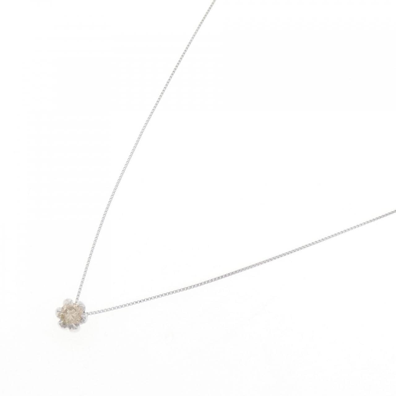 K10WG Solitaire Diamond Necklace 0.10CT