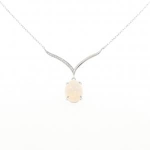 K18WG オパール ネックレス 1.88CT