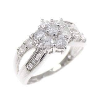 PT900 フラワー ダイヤモンド リング 1.00CT